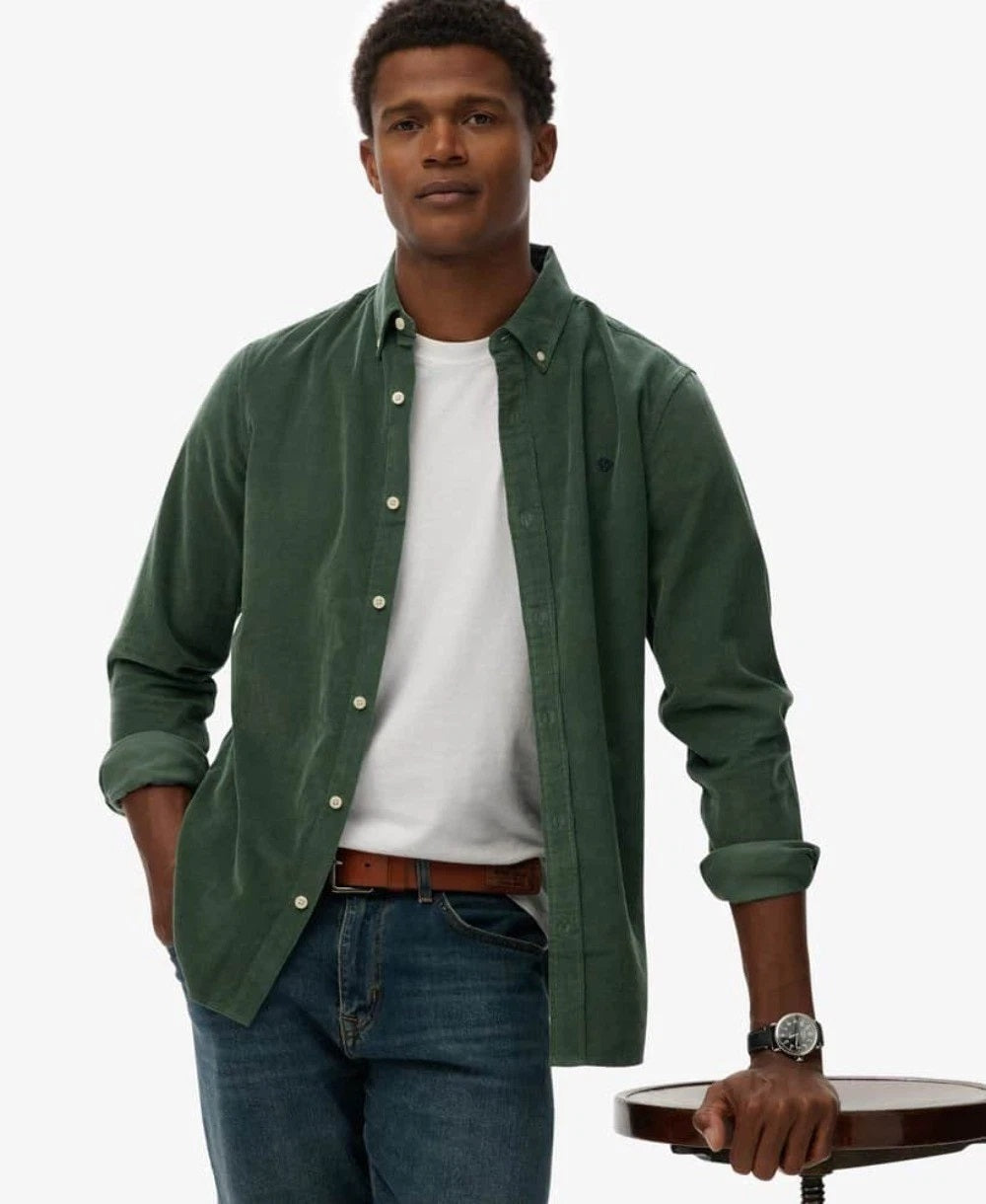 Superdry Classic Needle Cord Shirt - Ice Green