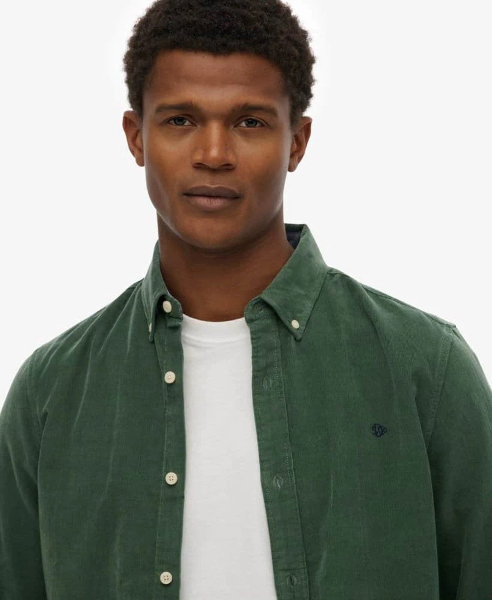 Superdry Classic Needle Cord Shirt - Ice Green