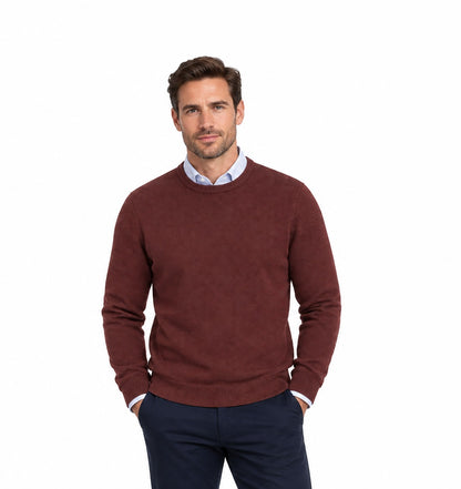 Casa Moda Crew Neck Jumper 491 - Blood Orange