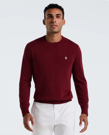 Original Penguin Cotton Crew Neck Sweater - Cabernet