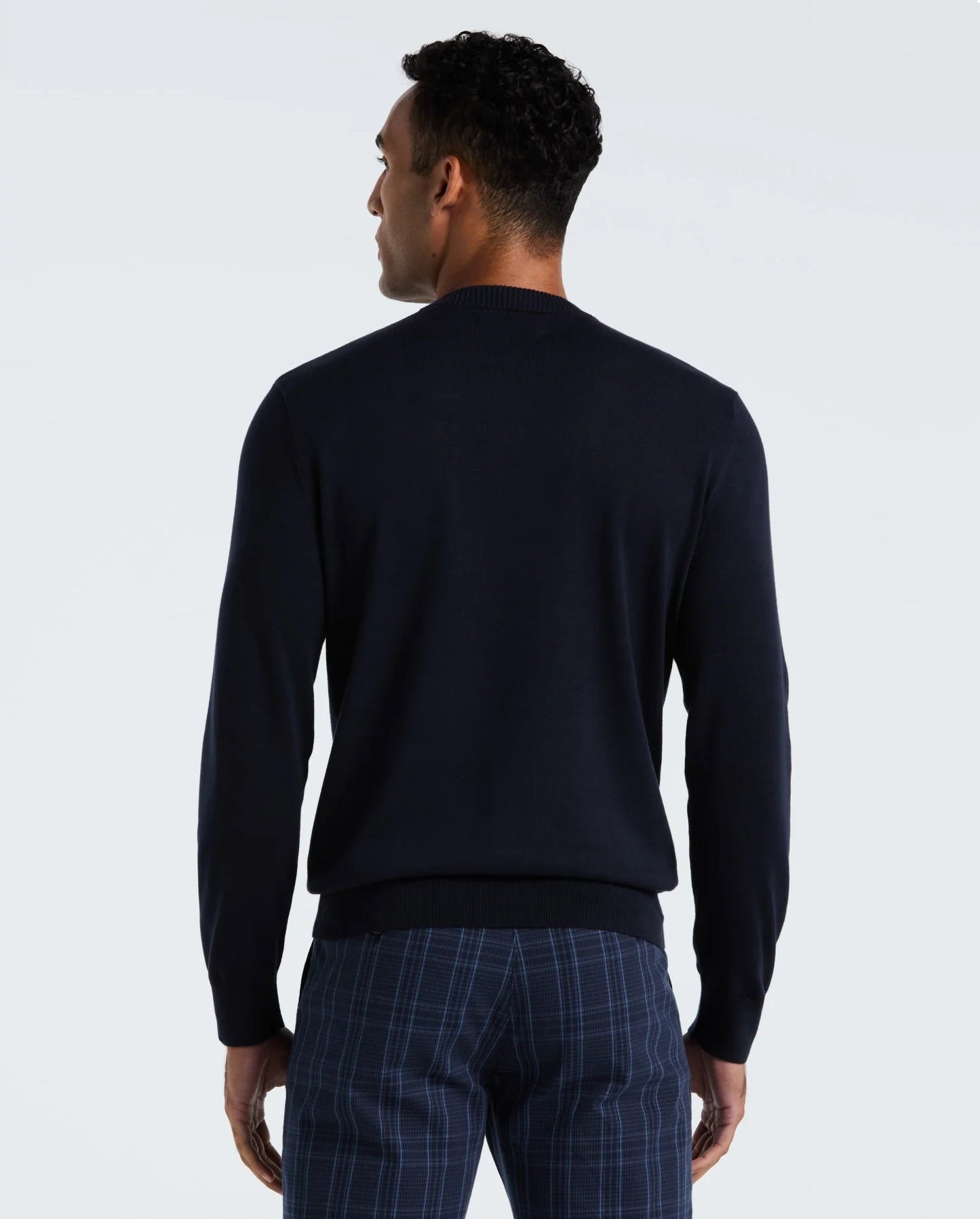 Original Penguin Cotton Crew Neck Sweater - Dark Sapphire