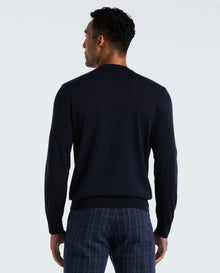 Original Penguin Cotton Crew Neck Sweater - Dark Sapphire