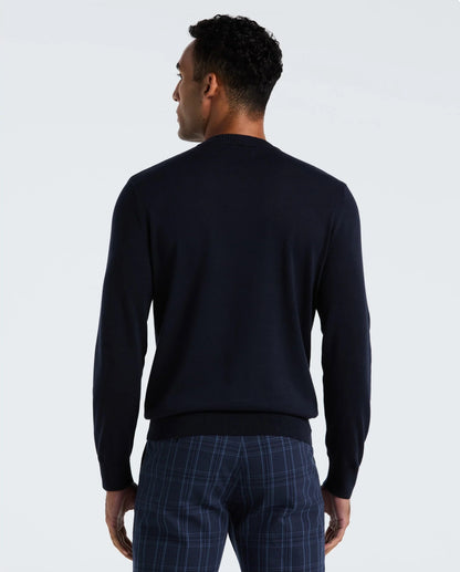 Original Penguin Cotton Crew Neck Sweater - Dark Sapphire