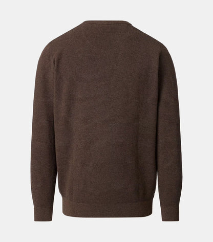Casa Moda Crew Neck Jumper 677 - Cocoa Brown