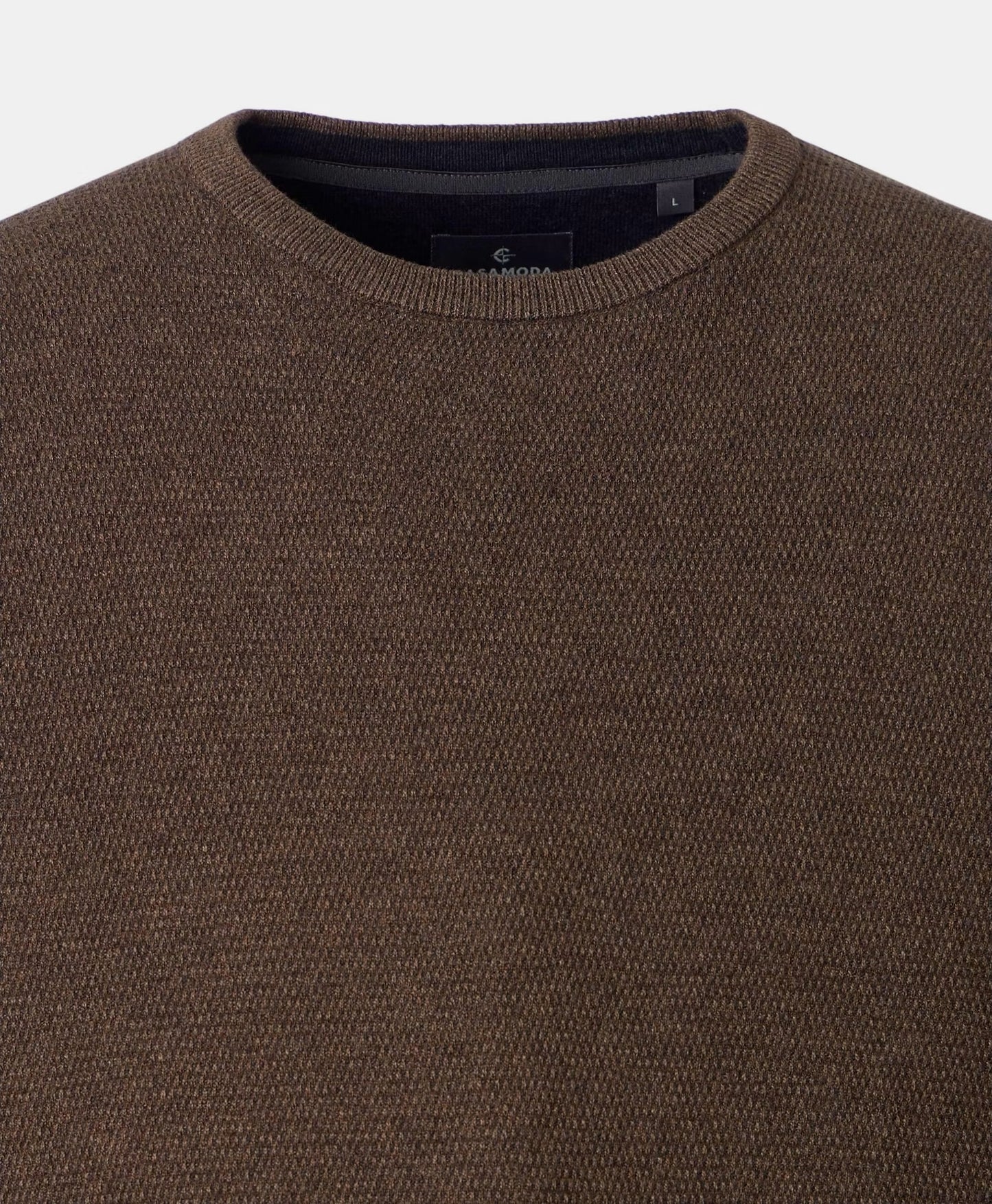 Casa Moda Crew Neck Jumper 677 - Cocoa Brown