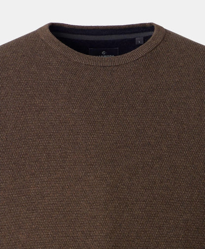 Casa Moda Crew Neck Jumper 677 - Cocoa Brown