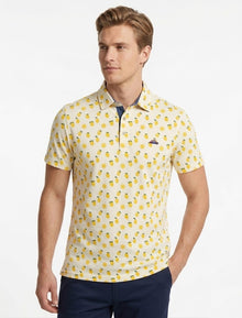 The Surf Car Pineapple Print Polo Shirt - White