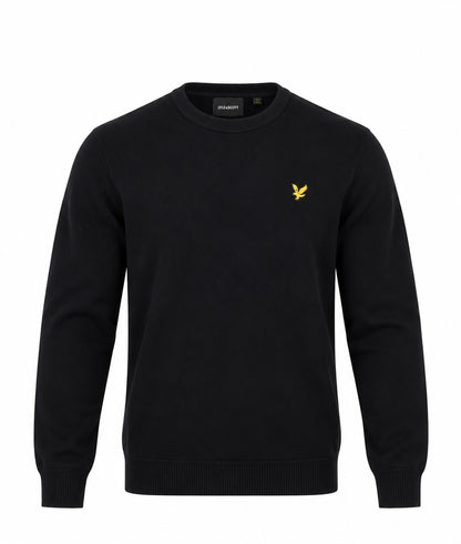 Lyle & Scott Cotton Merino Crew Neck Sweater - Dark Navy