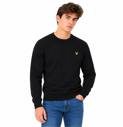 Lyle & Scott Cotton Merino Crew Neck Sweater - Dark Navy