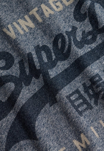 Superdry Vintage Logo Classic T-Shirt - Denim Blue Marl