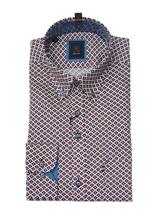 Andre Denver Long Sleeve Casual Shirt- Burgundy
