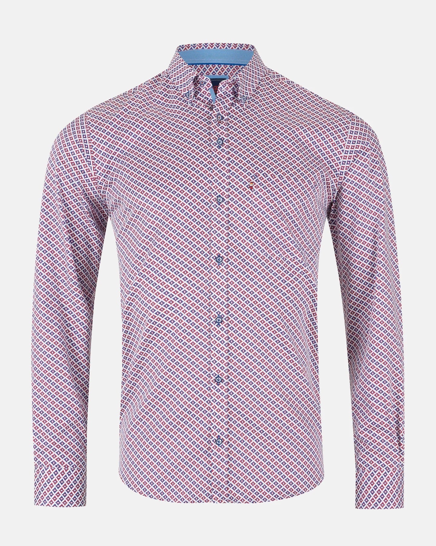 Andre Denver Long Sleeve Casual Shirt- Burgundy