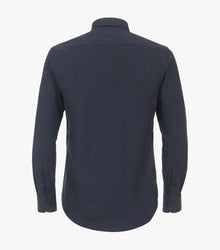 Casa Moda Long Sleeve Diamond Print Casual Shirt 100 - Dark Blue