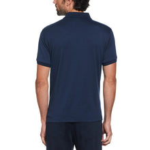 Original Penguin Jacquard Diamond Geo Print Polo Shirt - Dress Blues