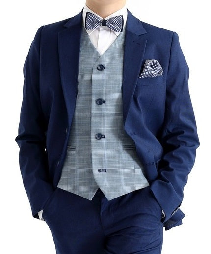 Boys Standar Diego 3 Piece Suit - Blue