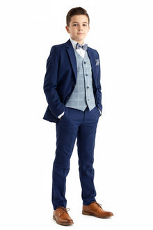 Boys Standar Diego 3 Piece Suit - Blue