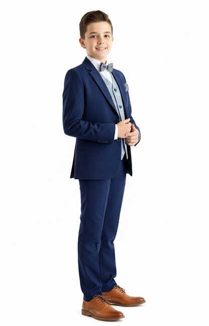 Boys Standar Diego 3 Piece Suit - Blue