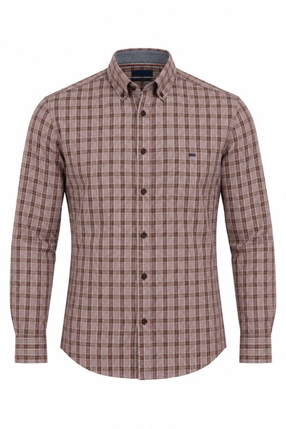 Daniel Grahame Long Sleeve Casual Checked Shirt - Red