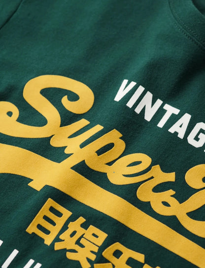 Superdry Vintage Logo Duo T-Shirt - Dark Pine Green