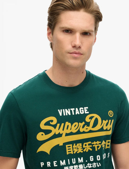Superdry Vintage Logo Duo T-Shirt - Dark Pine Green