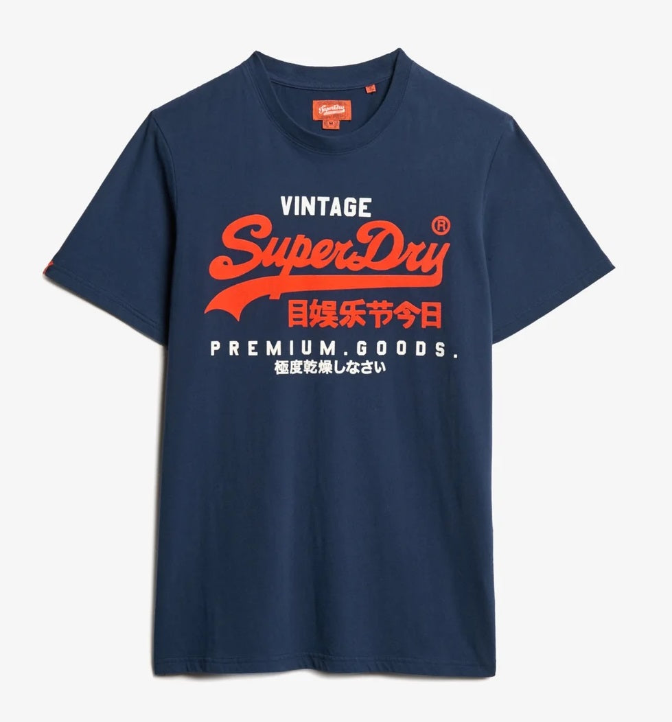 Superdry Vintage Logo Duo T-Shirt - Richest Navy