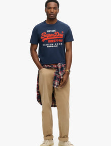 Superdry Vintage Logo Duo T-Shirt - Richest Navy