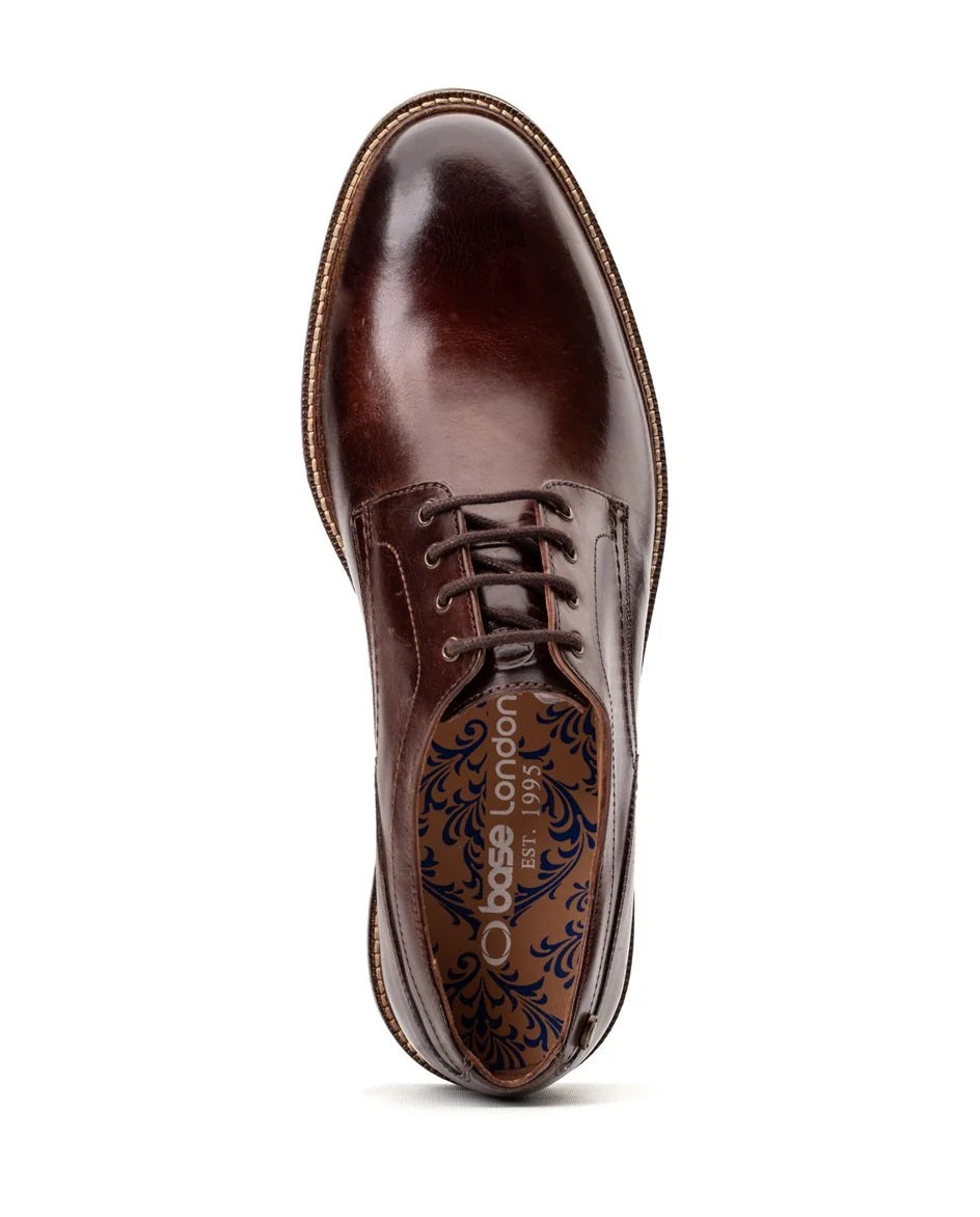 Base London Durham Leather Shoes - Washed Brown