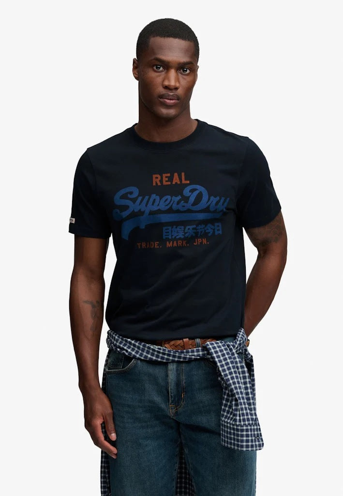 Superdry Vintage Logo Classic T-Shirt - Eclipse Navy