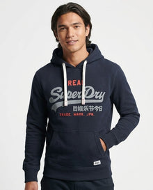 Superdry Vintage Logo Classic Hoodie - Eclipse Navy