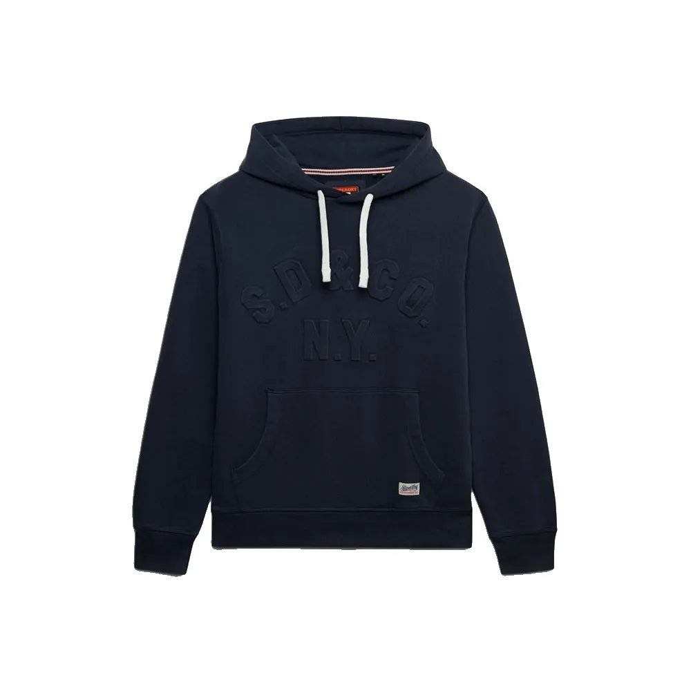 Superdry Athletic Emboss GD Relax Hoodie - French Navy