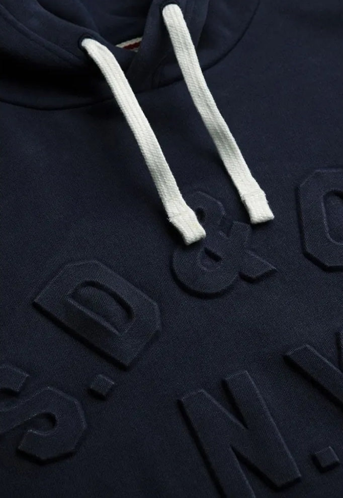 Superdry Athletic Emboss GD Relax Hoodie - French Navy