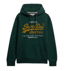 Superdry Vintage Logo Duo Classic Hoodie - Enamel Green