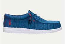 Hey Dude Wally Stretch Sox Casual Shoe - Ensign Blue/Multi