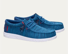 Hey Dude Wally Stretch Sox Casual Shoe - Ensign Blue/Multi