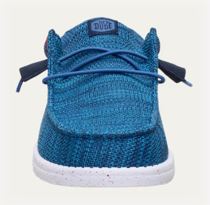Hey Dude Wally Stretch Sox Casual Shoe - Ensign Blue/Multi