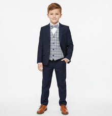 Boys Standar Enzo 3 Piece Suit - Navy