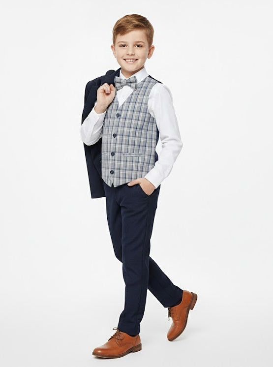 Boys Standar Enzo 3 Piece Suit - Navy