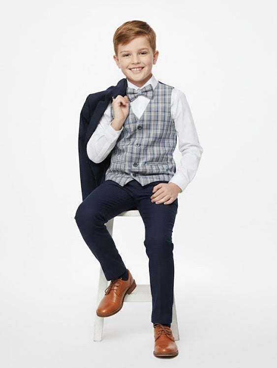 Boys Standar Enzo 3 Piece Suit - Navy