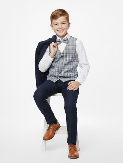 Boys Standar Enzo 3 Piece Suit - Navy