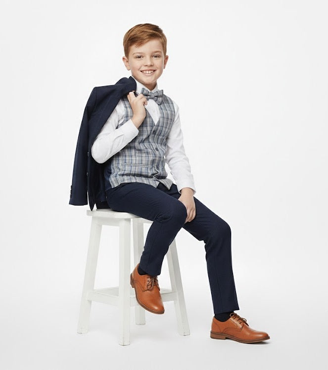Boys Standar Enzo 3 Piece Suit - Navy