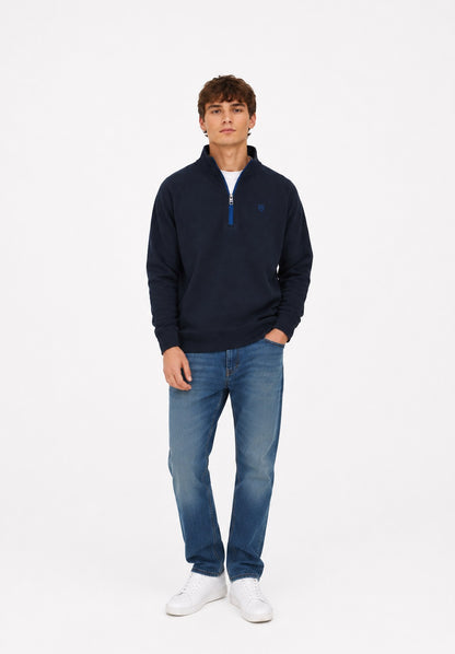 XV KINGS Falcons Half Zip Sweater - Classic Cobalt