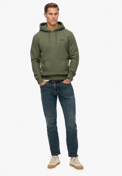 Superdry Essential Logo Hoodie - Faded Sage Green Marl