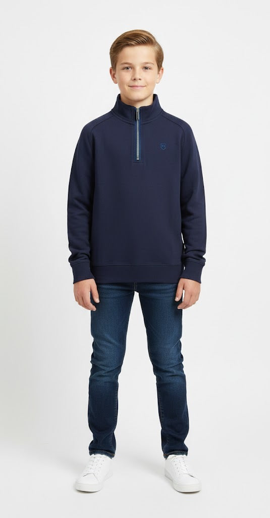 Boys XV Kings Falcons Half Zip Sweatshirt - Classic Navy