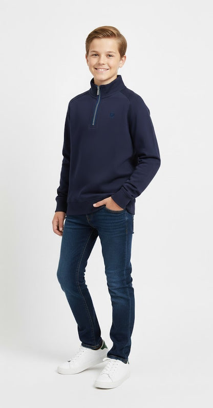Boys XV Kings Falcons Half Zip Sweatshirt - Classic Navy