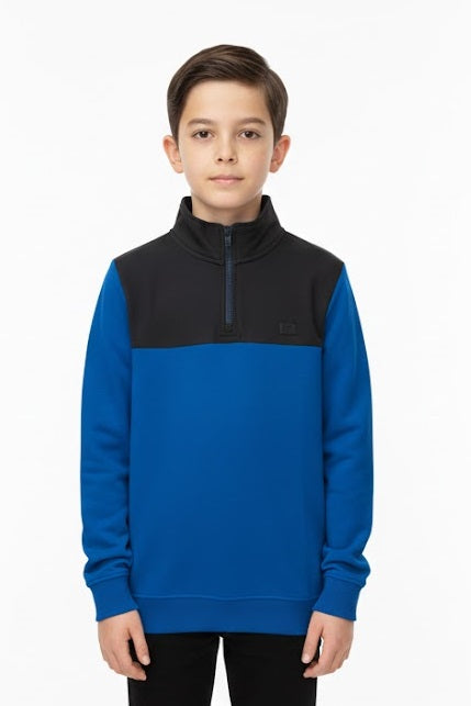 Mens Diesel Felix Half Zip Sweatshirt - Blue