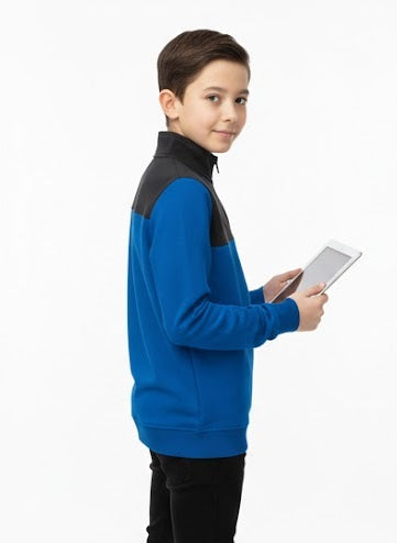 Mens Diesel Felix Half Zip Sweatshirt - Blue