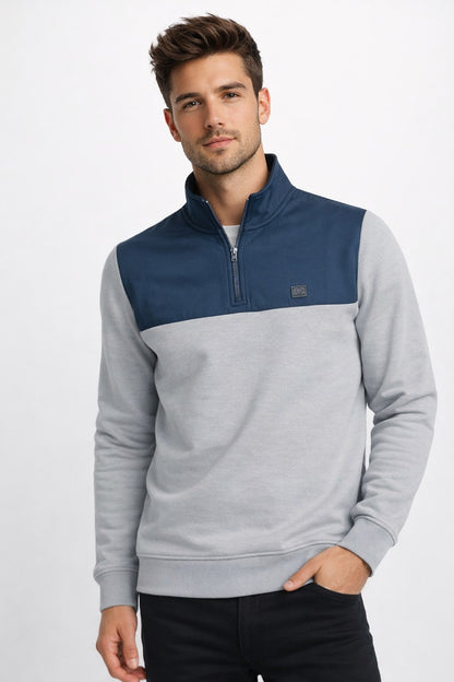 Mens Sport Diesel Felix Half Zip Sweatshirt - Grey