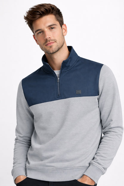 Mens Sport Diesel Felix Half Zip Sweatshirt - Grey