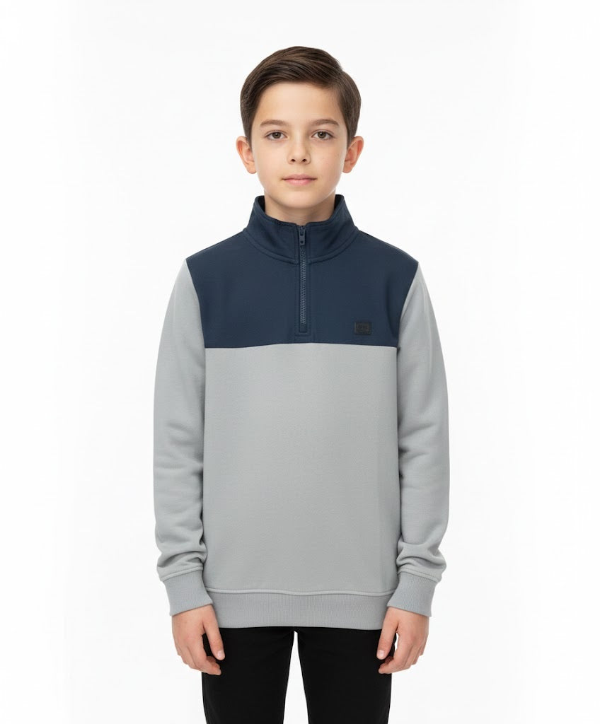 Mens Diesel Felix Half Zip Sweatshirt - Grey