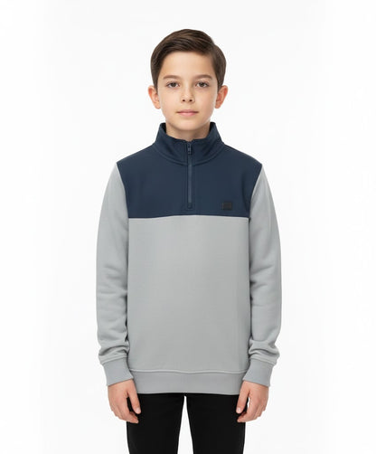 Mens Diesel Felix Half Zip Sweatshirt - Grey